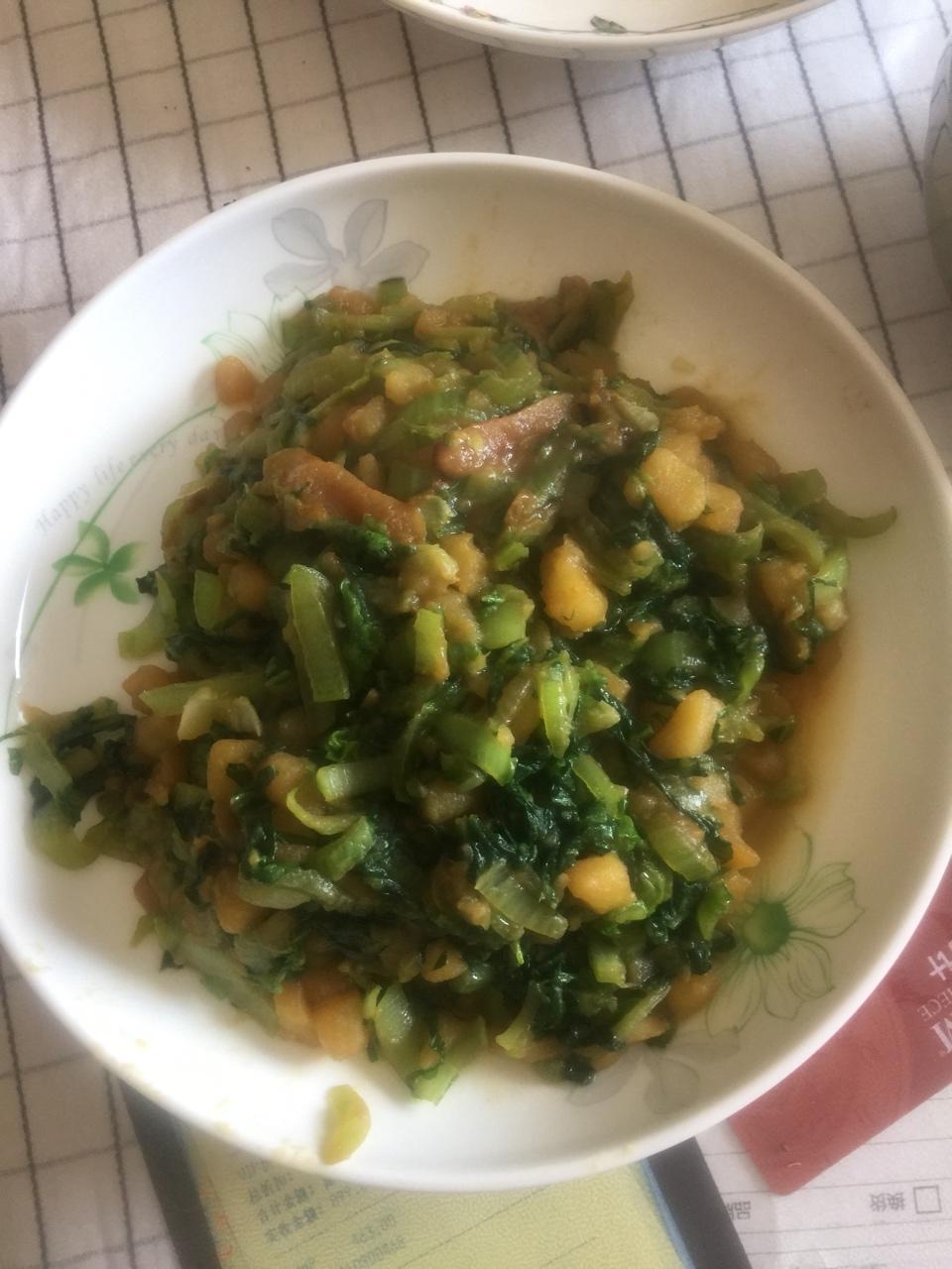 土豆熬小白菜
