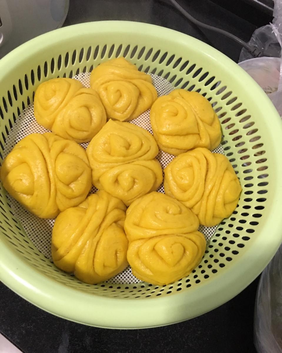 南瓜花卷馒头