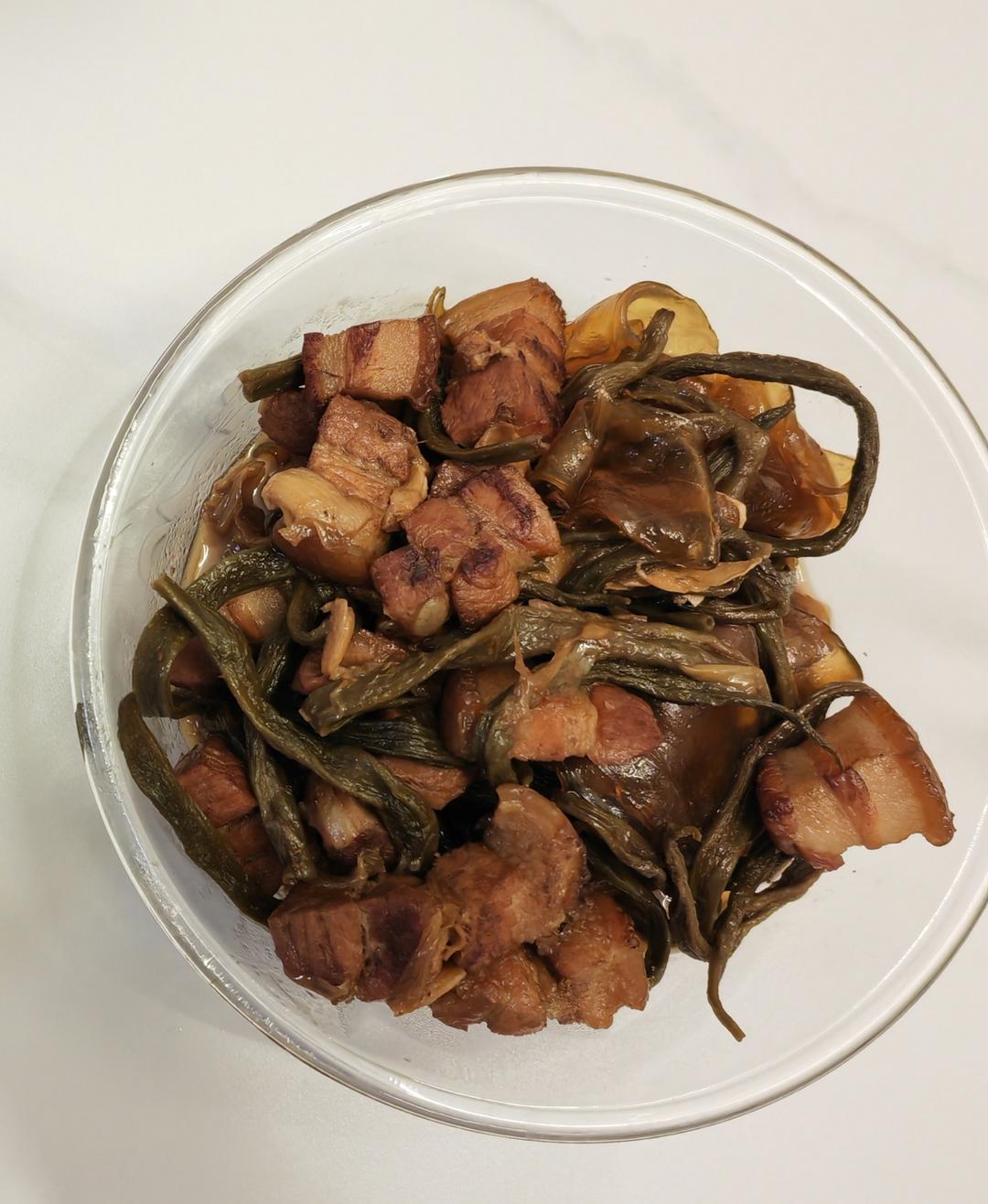 红烧肉炖干豆角粉条