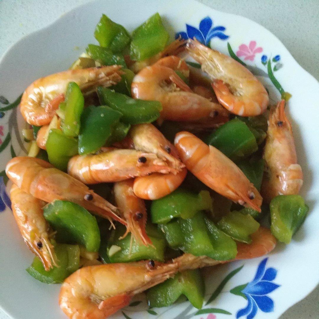 青椒炒虾