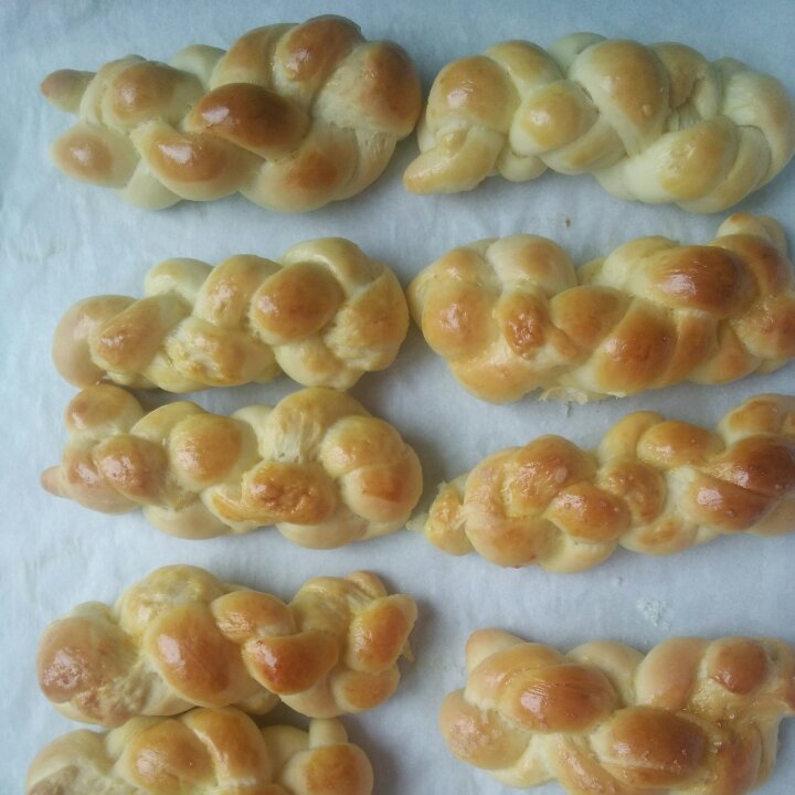 砂糖麻花面包（两股辫子）