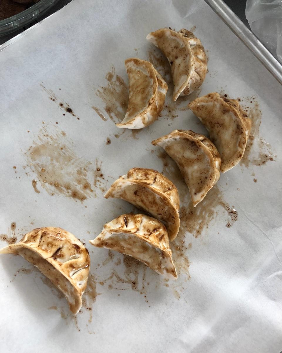 旧桠做的烤箱烤水饺