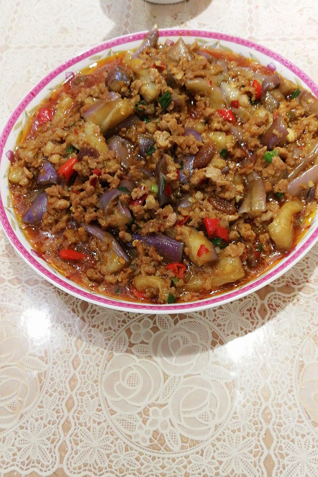 红烧肉沫茄子