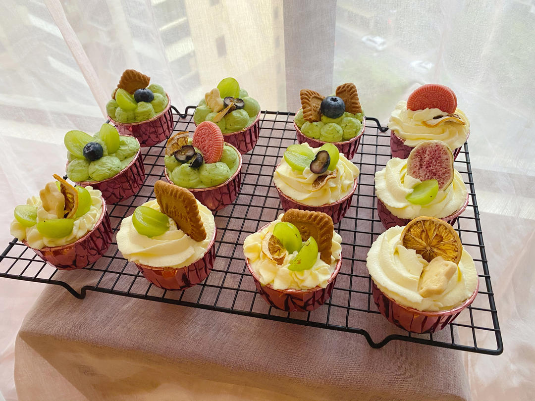 纸杯蛋糕 8寸戚风蛋糕的量