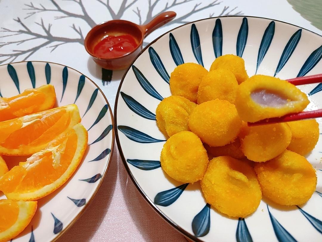 空气炸锅炸香芋地瓜丸