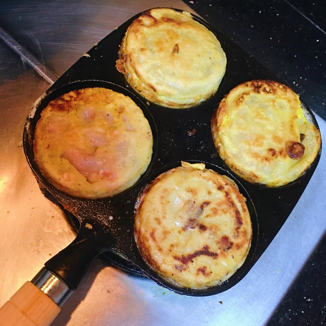 早餐霸王~沉甸甸鸡蛋汉堡