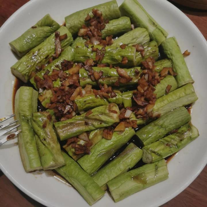 0厨艺粤式家常菜有口感的蒸秋茄