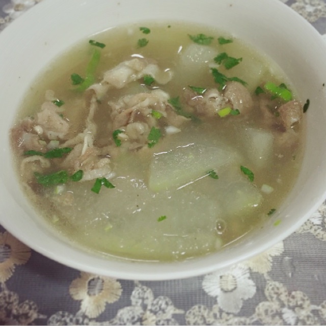 气泡矿泉水做的羊肉冬瓜汤