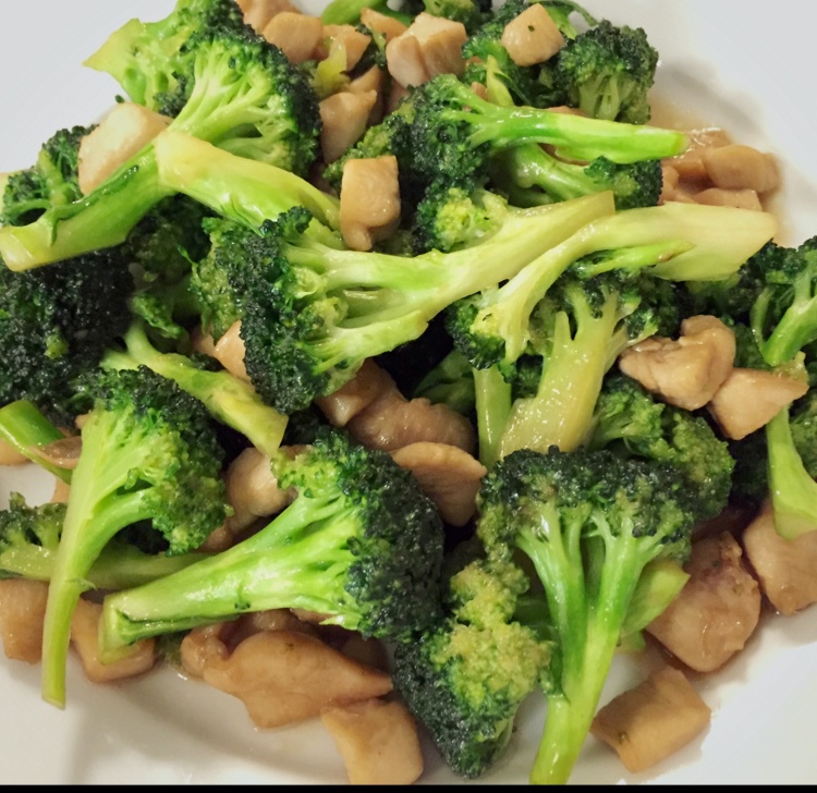 西兰花香菇炒鸡肉