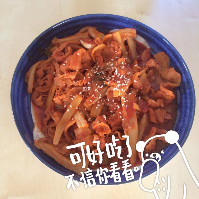 辣白菜炒五花肉