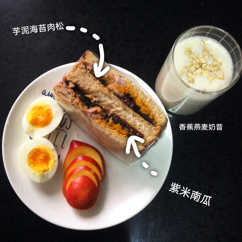 紫薯芋泥/鸡蛋肉松三明治大全🥪