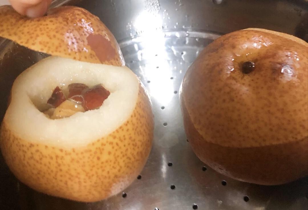 蒸雪梨（这个没法快手，但是很简单）