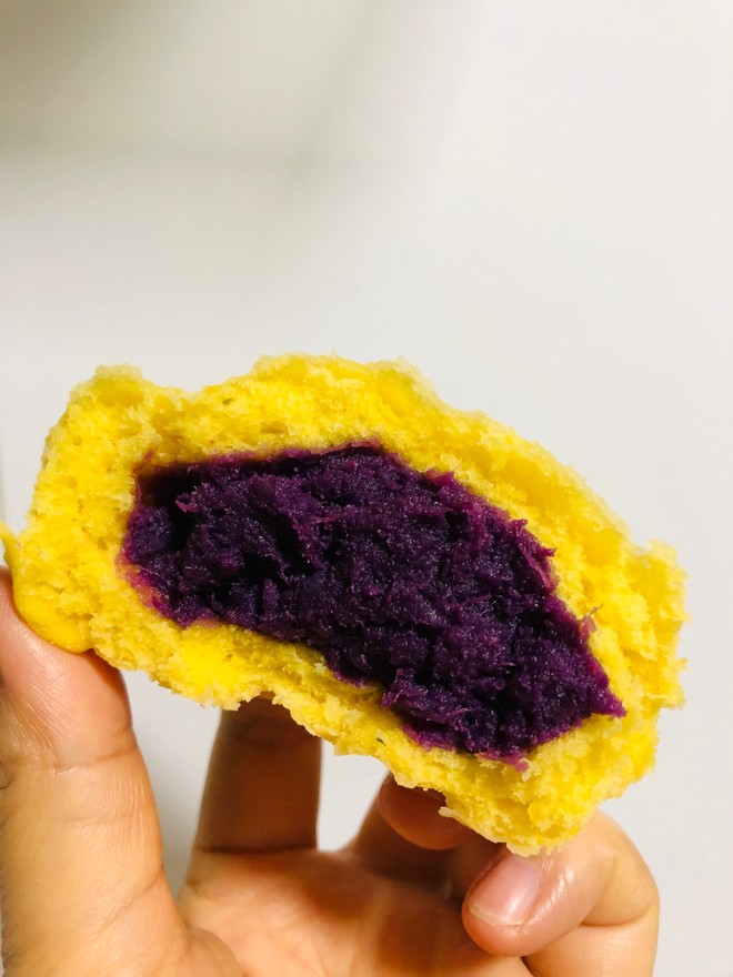 南瓜紫薯包的做法