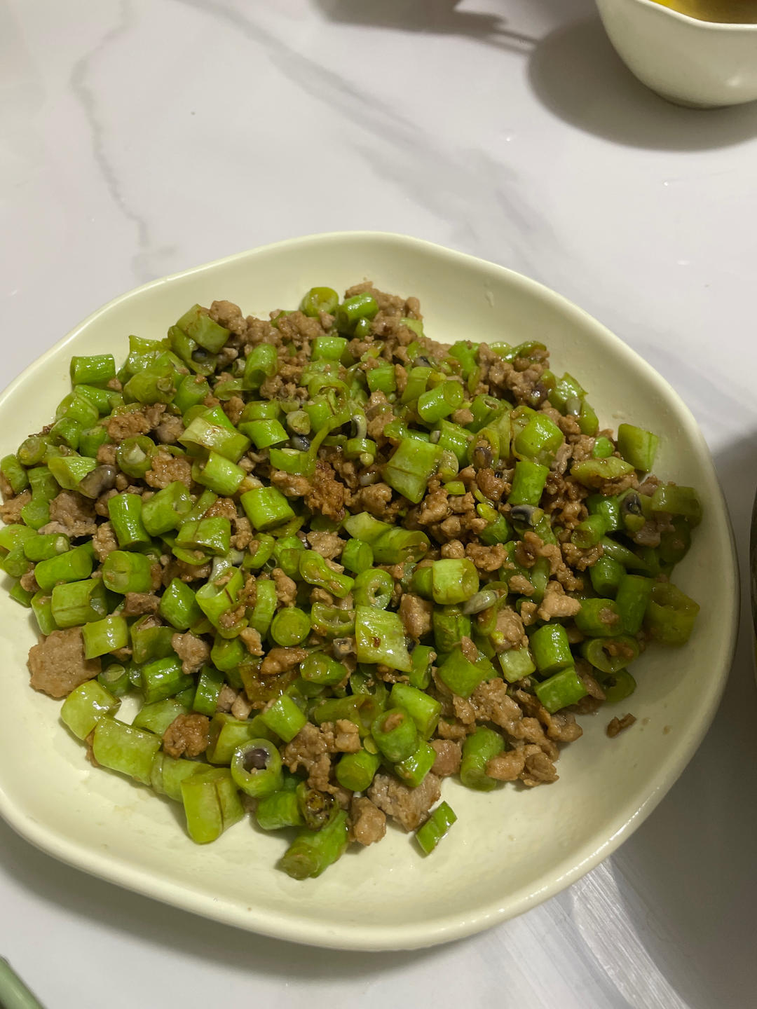 肉沫豆角下饭菜