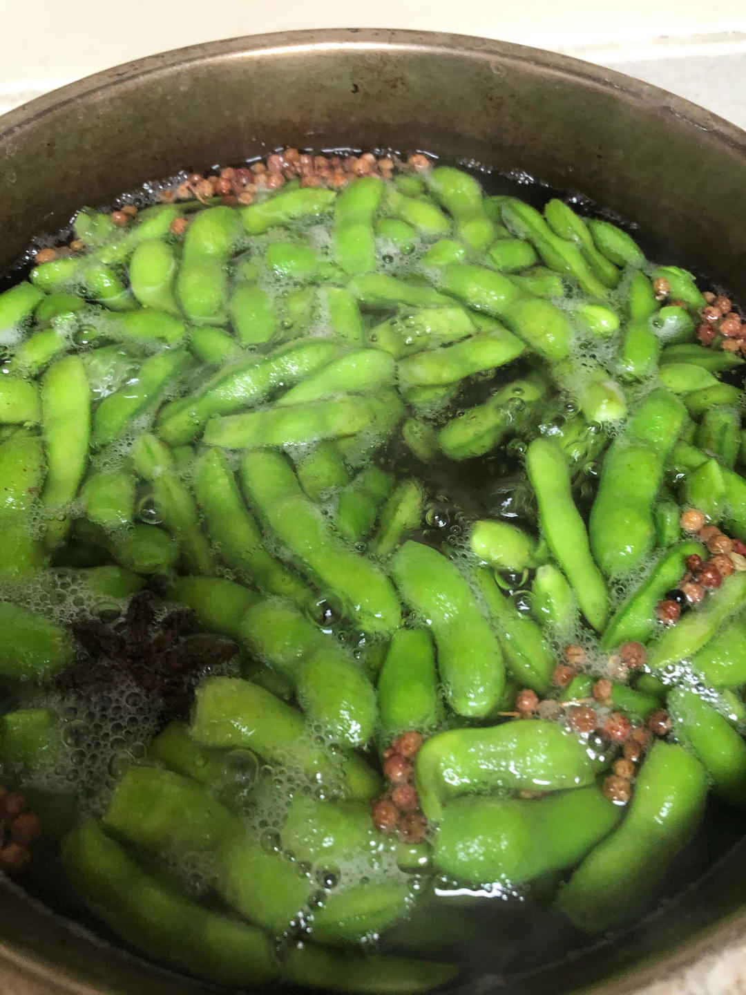 煮毛豆—不会变色版