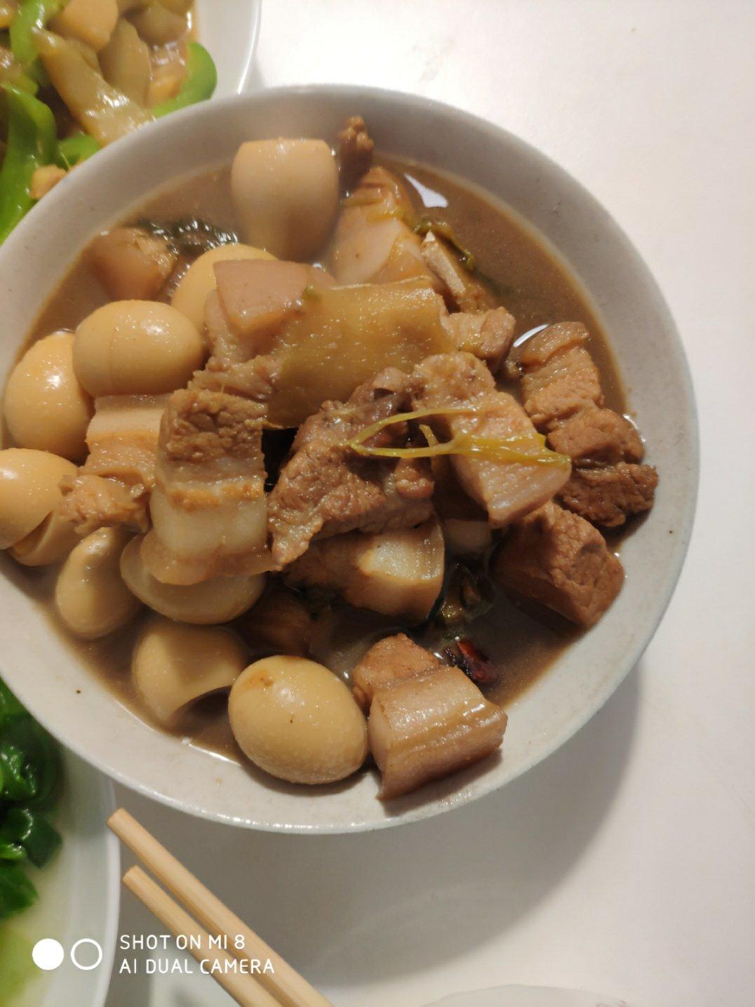 其实也不是很难的红烧肉烧蛋