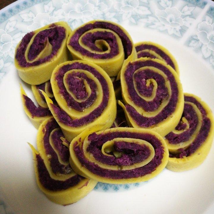 紫薯鸡蛋卷