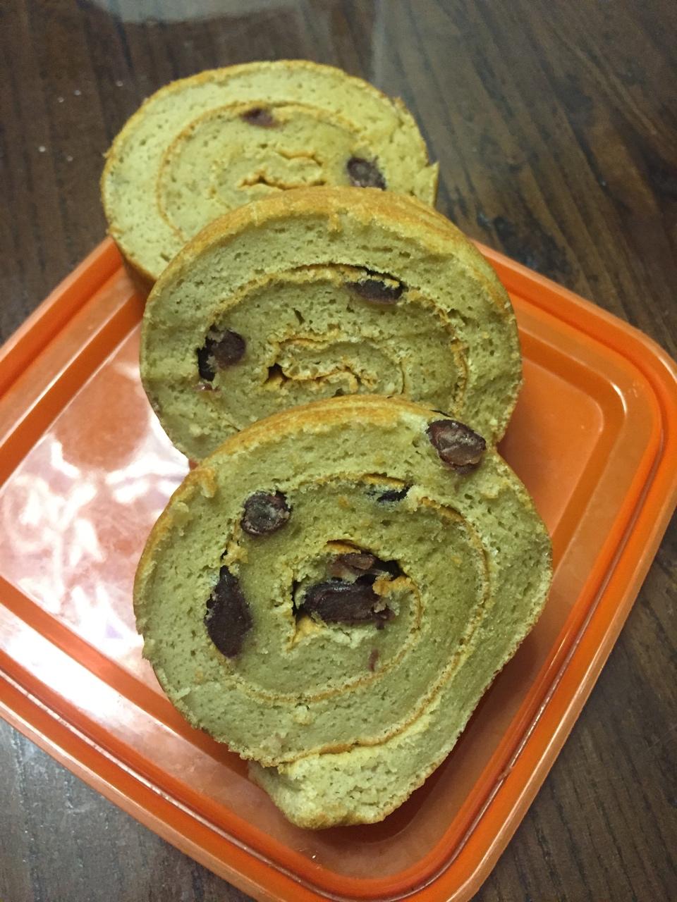 抹茶蜜豆蛋糕卷