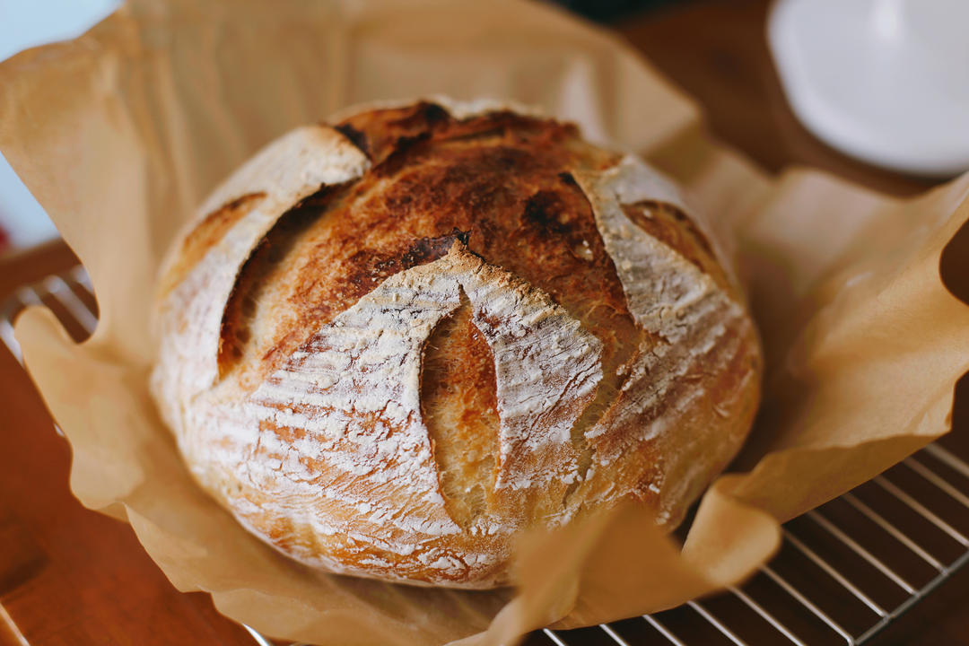 外脆内软不用揉面的乡村面包