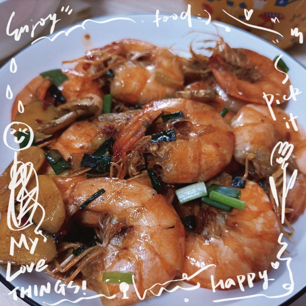 10分钟快手❗️油焖大虾好吃到舔盘，巨简单