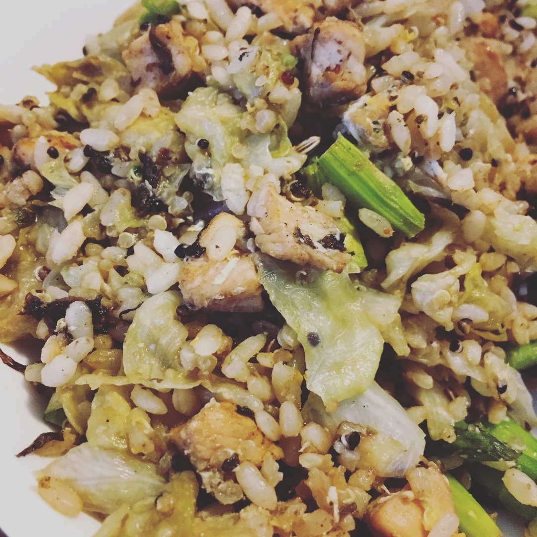 芦笋鸡肉卷 X 芦笋鸡丁炒饭