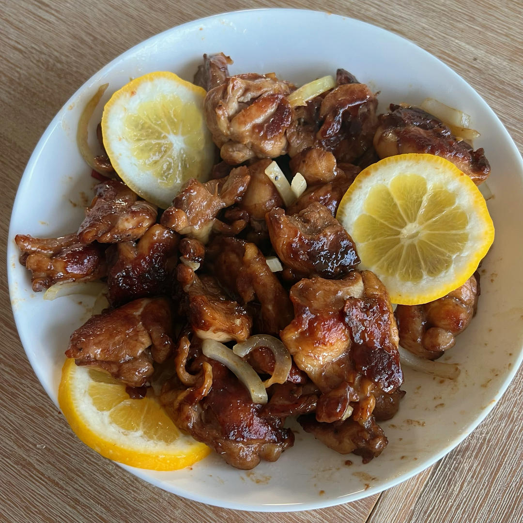🐔柠檬干煎鸡 鸡腿 洋葱香菜