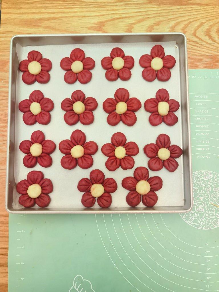 送你一朵小红花 🌺免模具｜零难度花朵饼干
