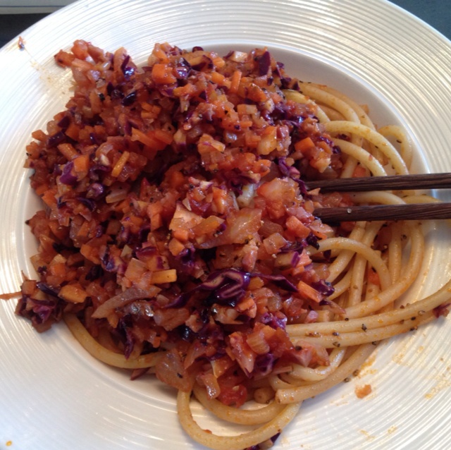 蕃茄蘑菇肉酱意大利面