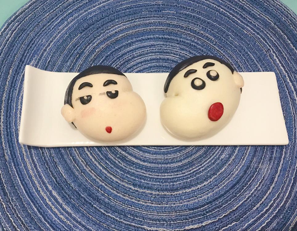 唱歌的南瓜做的(原创)蜡笔小新可爱表情花样馒头卡通包子