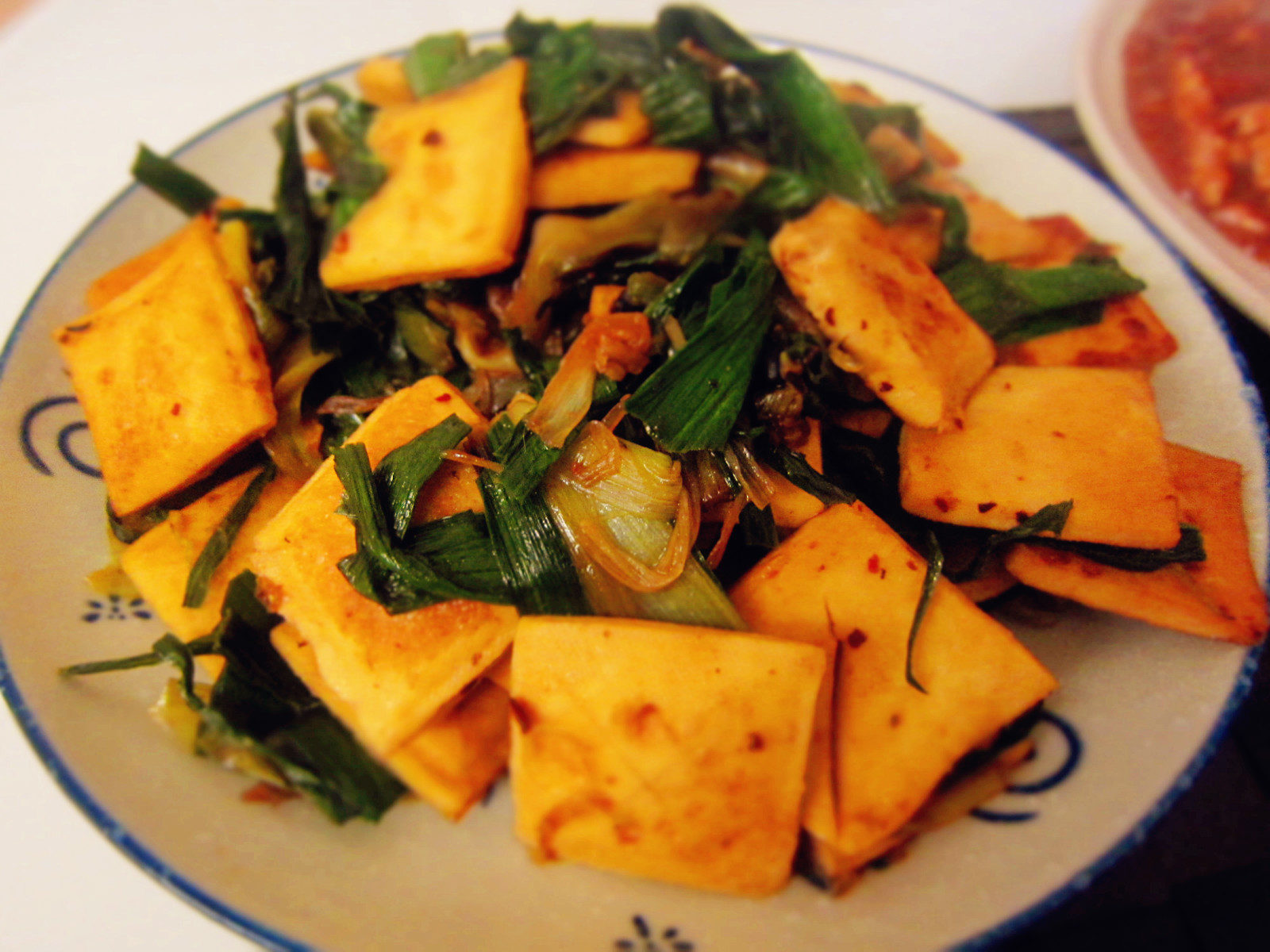 青蒜炒豆干