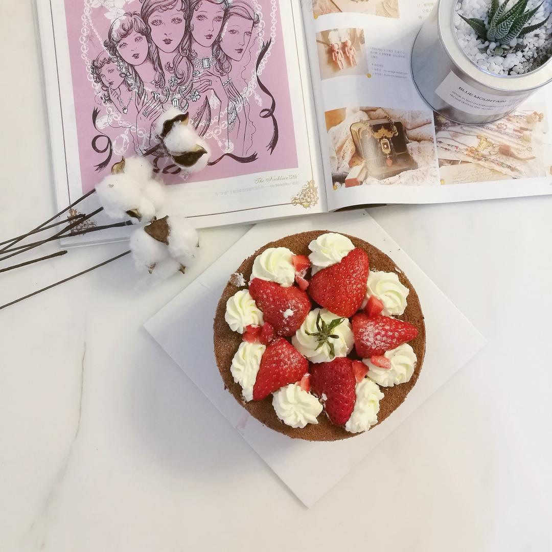 【零失败】不会裱花没关系的水果裸蛋糕 芒果裸蛋糕 完美戚风胚