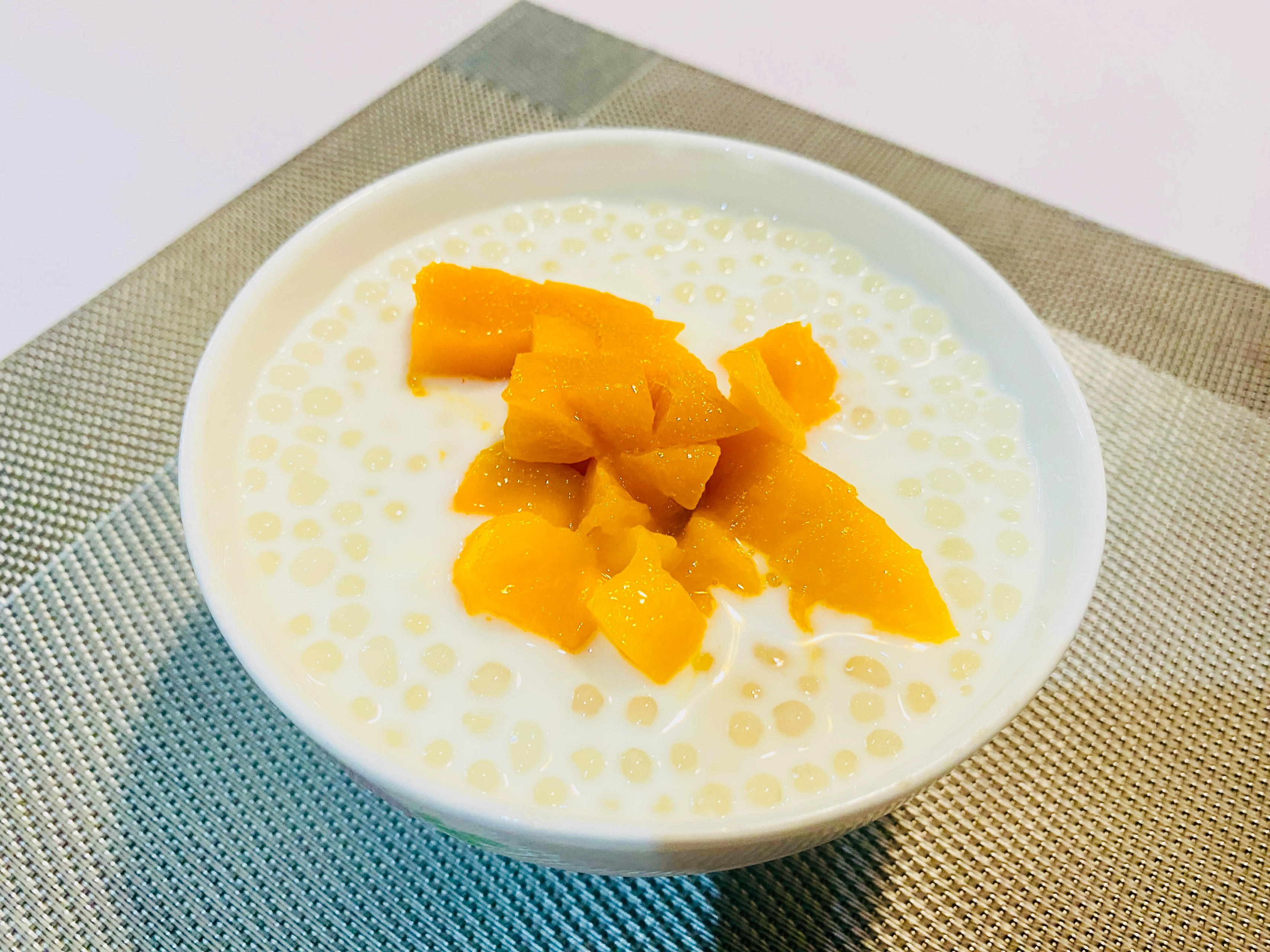 【日常甜品】杏仁奶冻芒果西米露的做法 步骤7