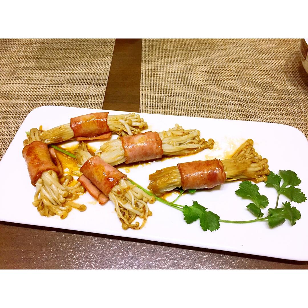 【金针菇培根卷】
