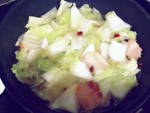 五花肉白菜炖冻豆腐的做法 步骤4