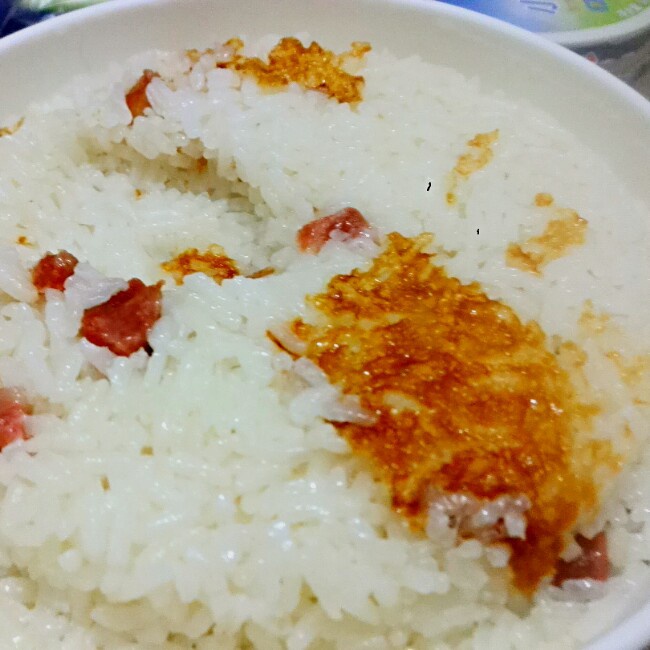 电饭煲焖饭之豌豆香肠饭