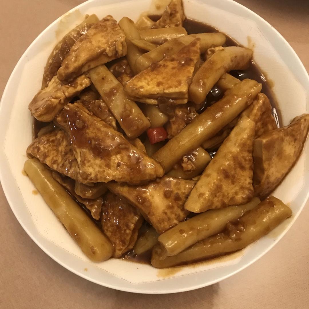 焖煎豆腐