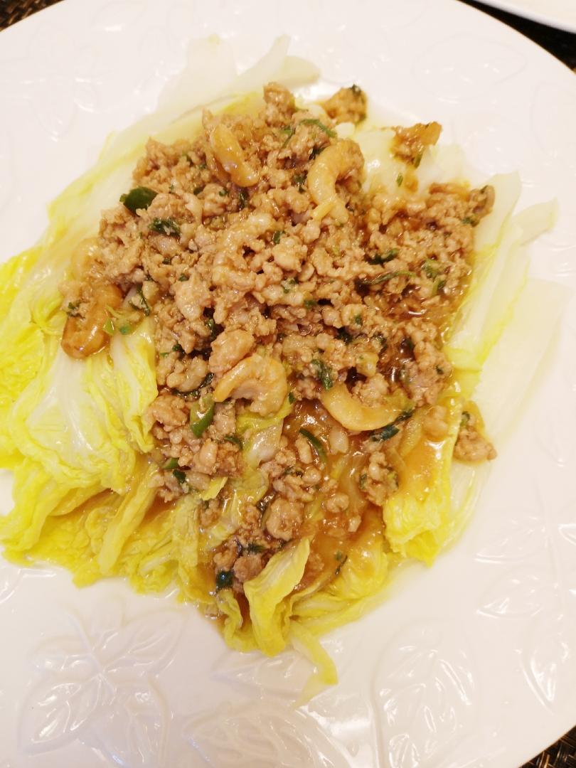 肉末娃娃菜~解决剩下的肉馅的做法