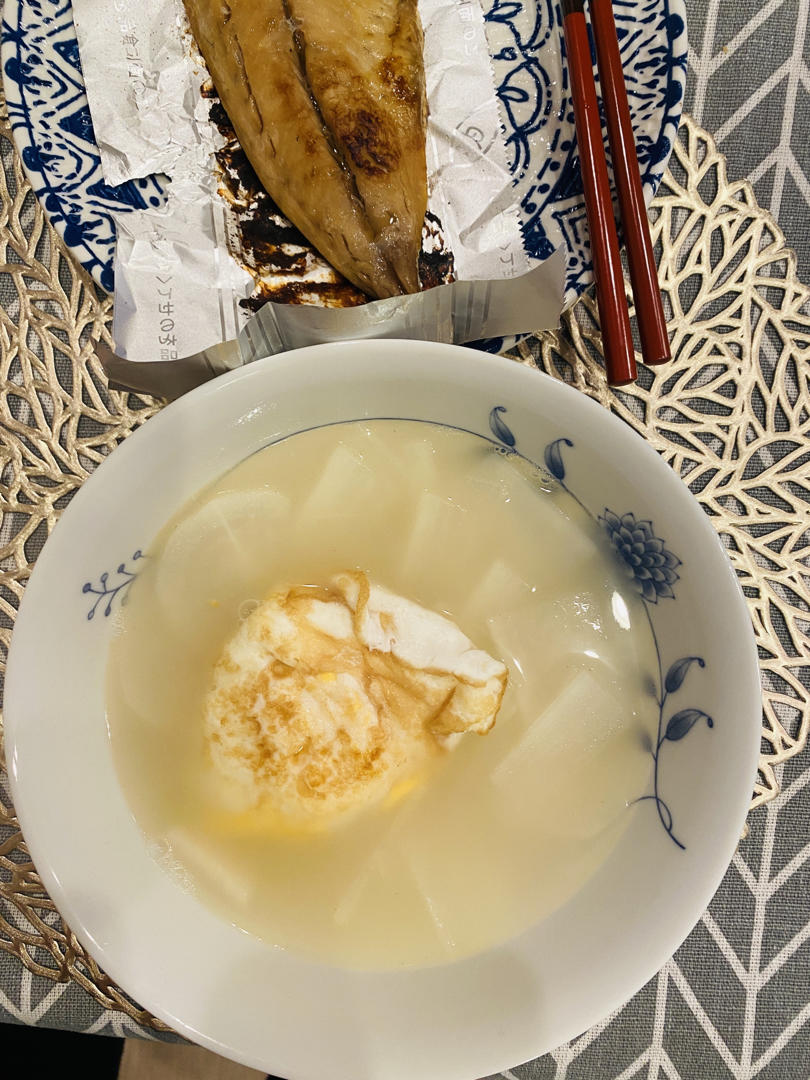 黄磊同款萝卜丝煎蛋汤