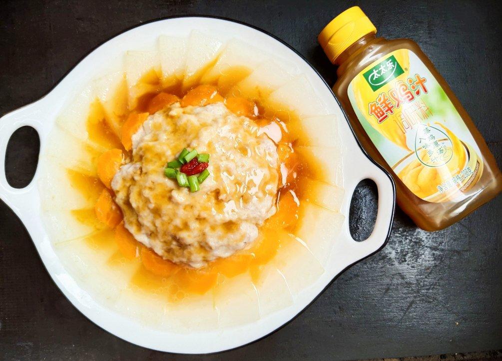 太太乐鲜鸡汁~虾滑蒸冬瓜