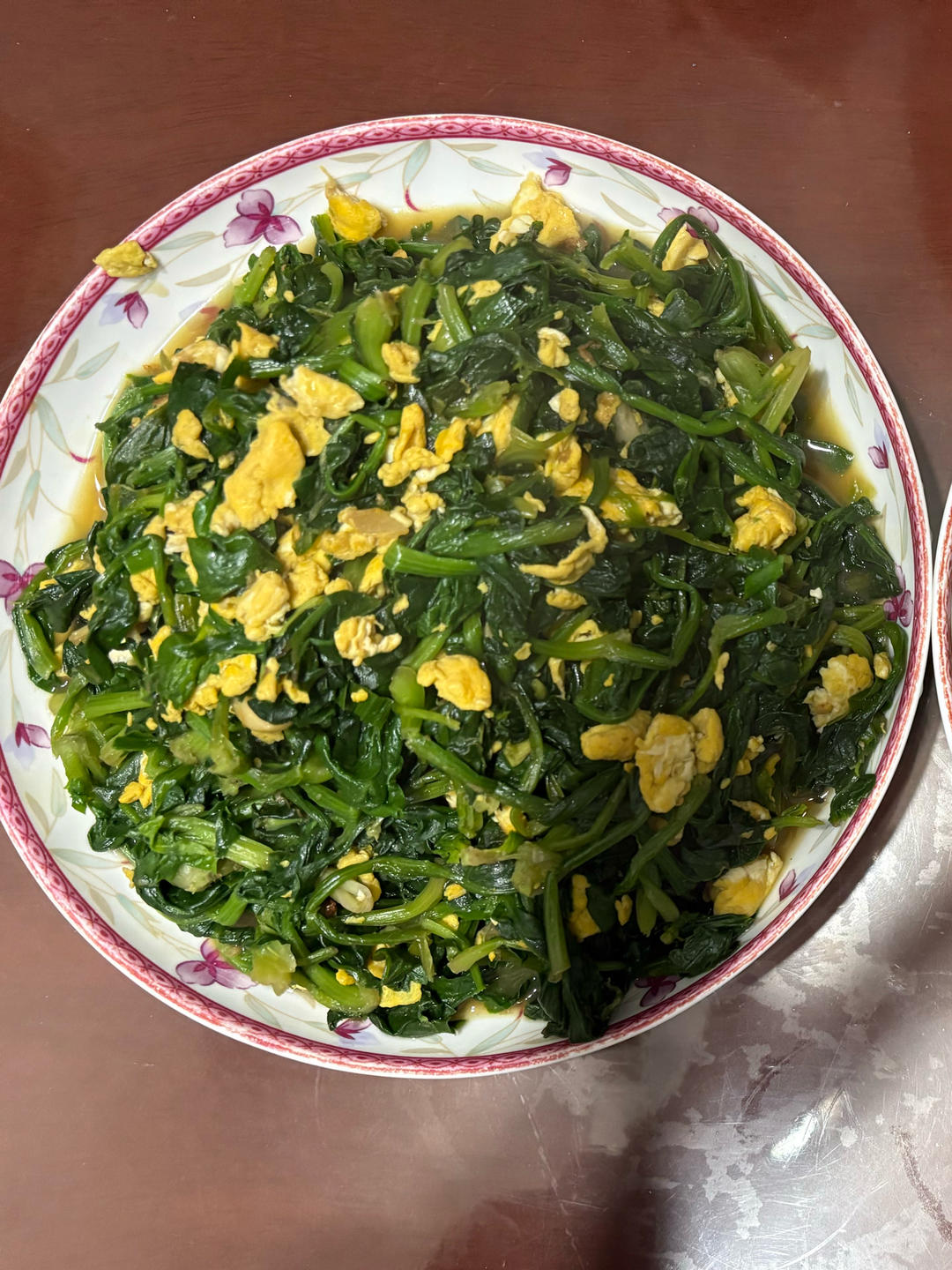 菠菜炒鸡蛋