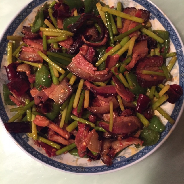 蒜苔炒腊肉