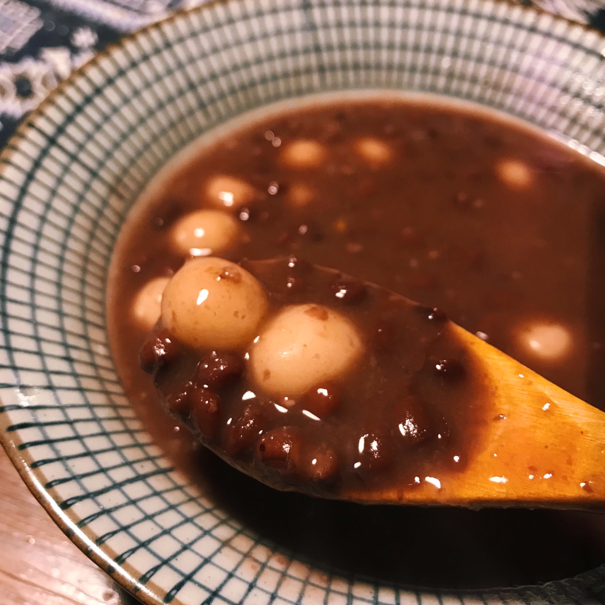 红豆糯米丸子粥