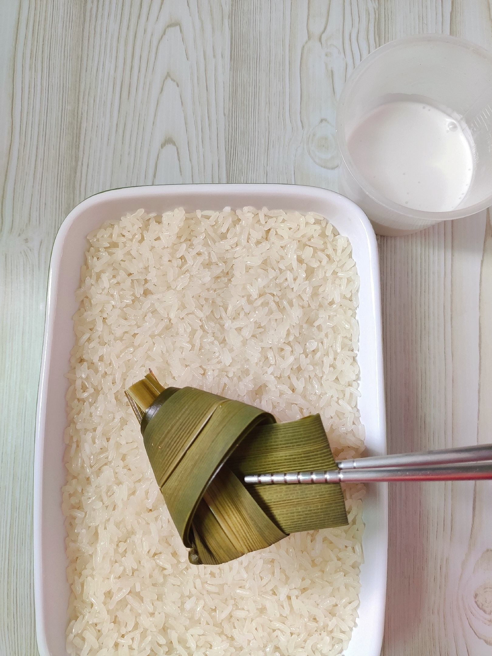 #麦子厨房#美食锅#娘惹蓝花糯米糕的做法 步骤7