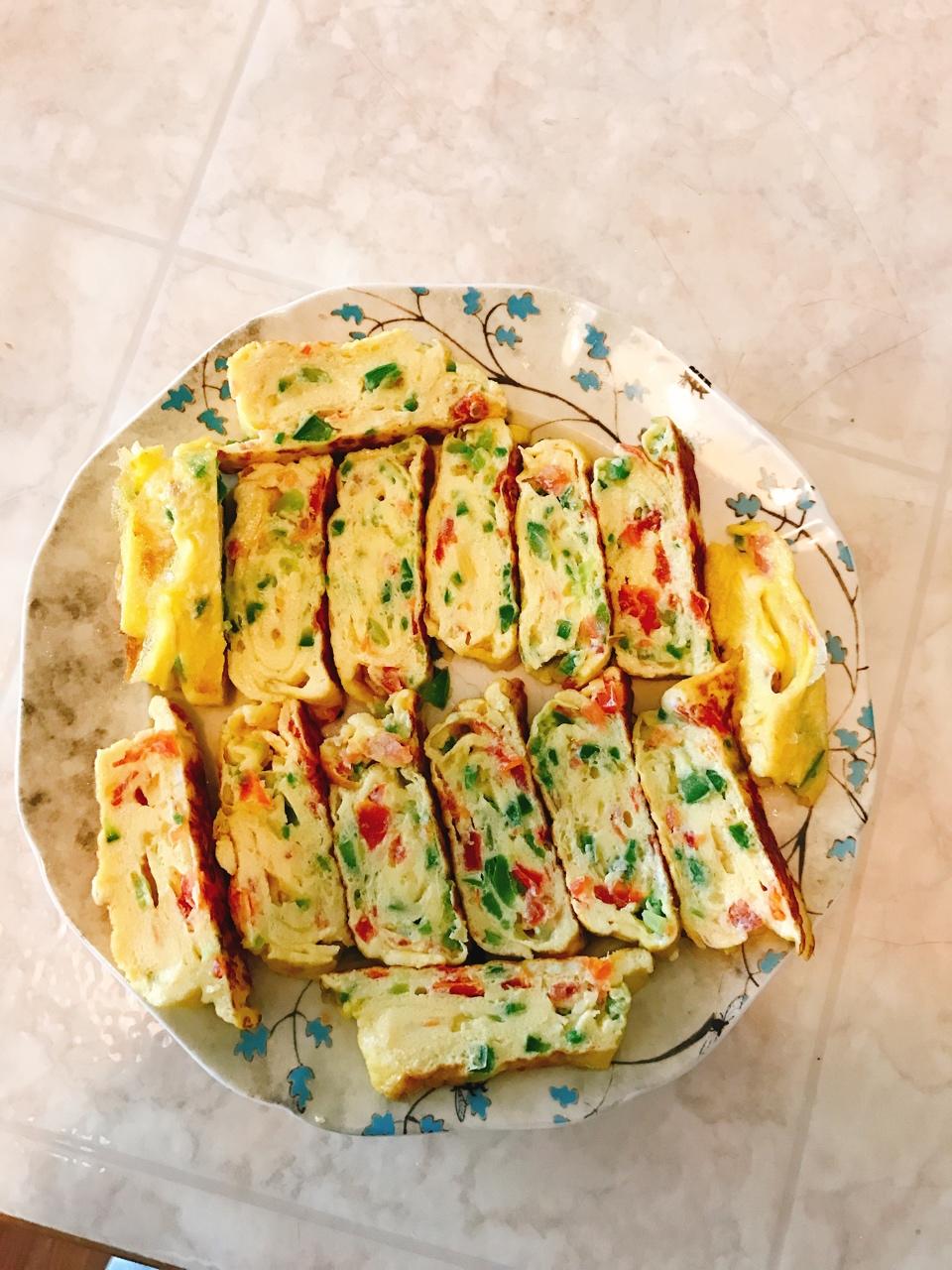 蔬菜厚蛋烧三明治（超详细平底锅做厚蛋烧）