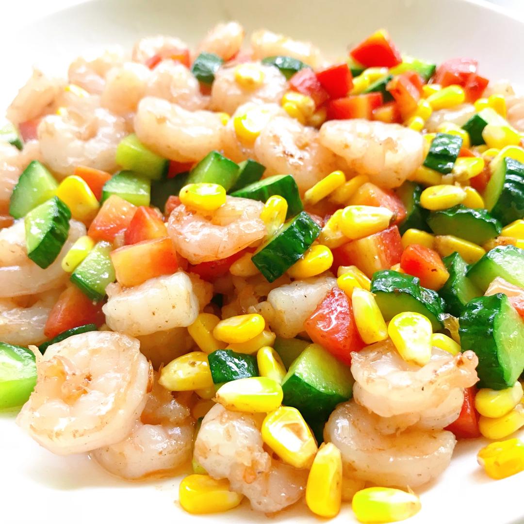 77林艾西做的三色炒虾仁