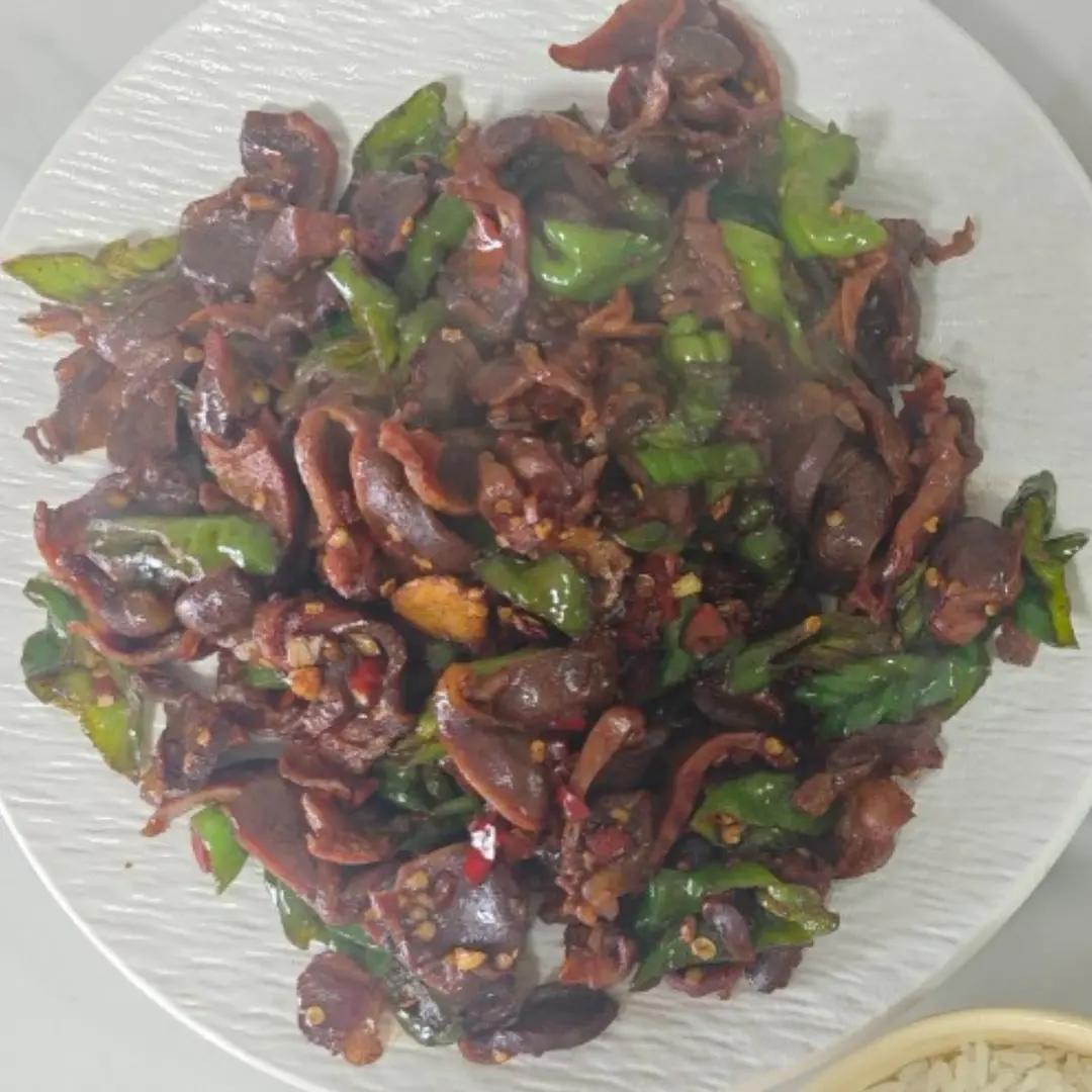 爆炒香辣鸭胗