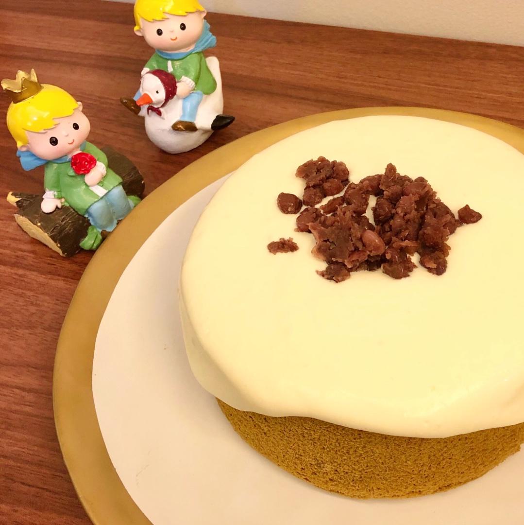 细腻绵软抹茶红豆戚风【附蜜红豆分布均匀小技巧】