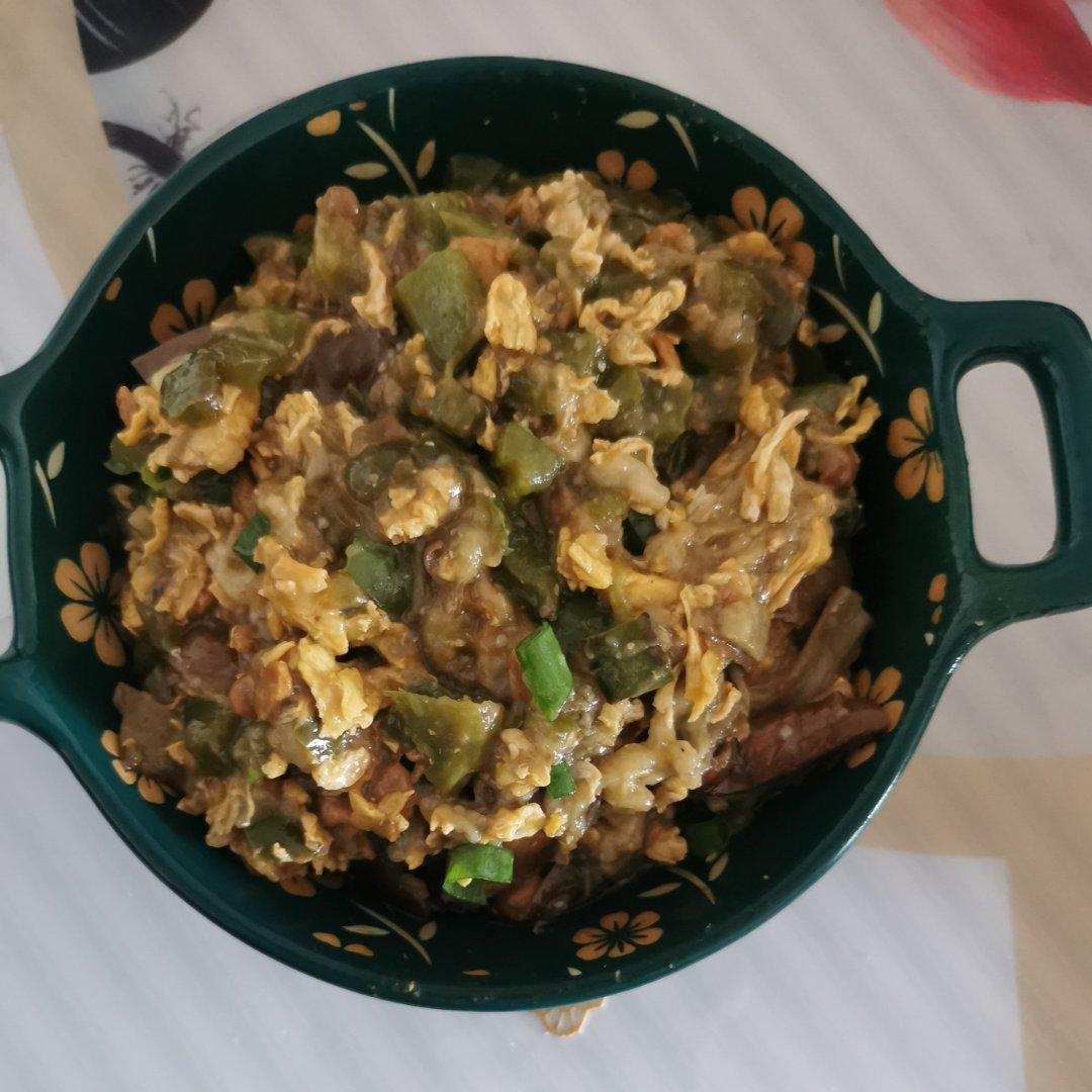 辣椒皮蛋擂茄子