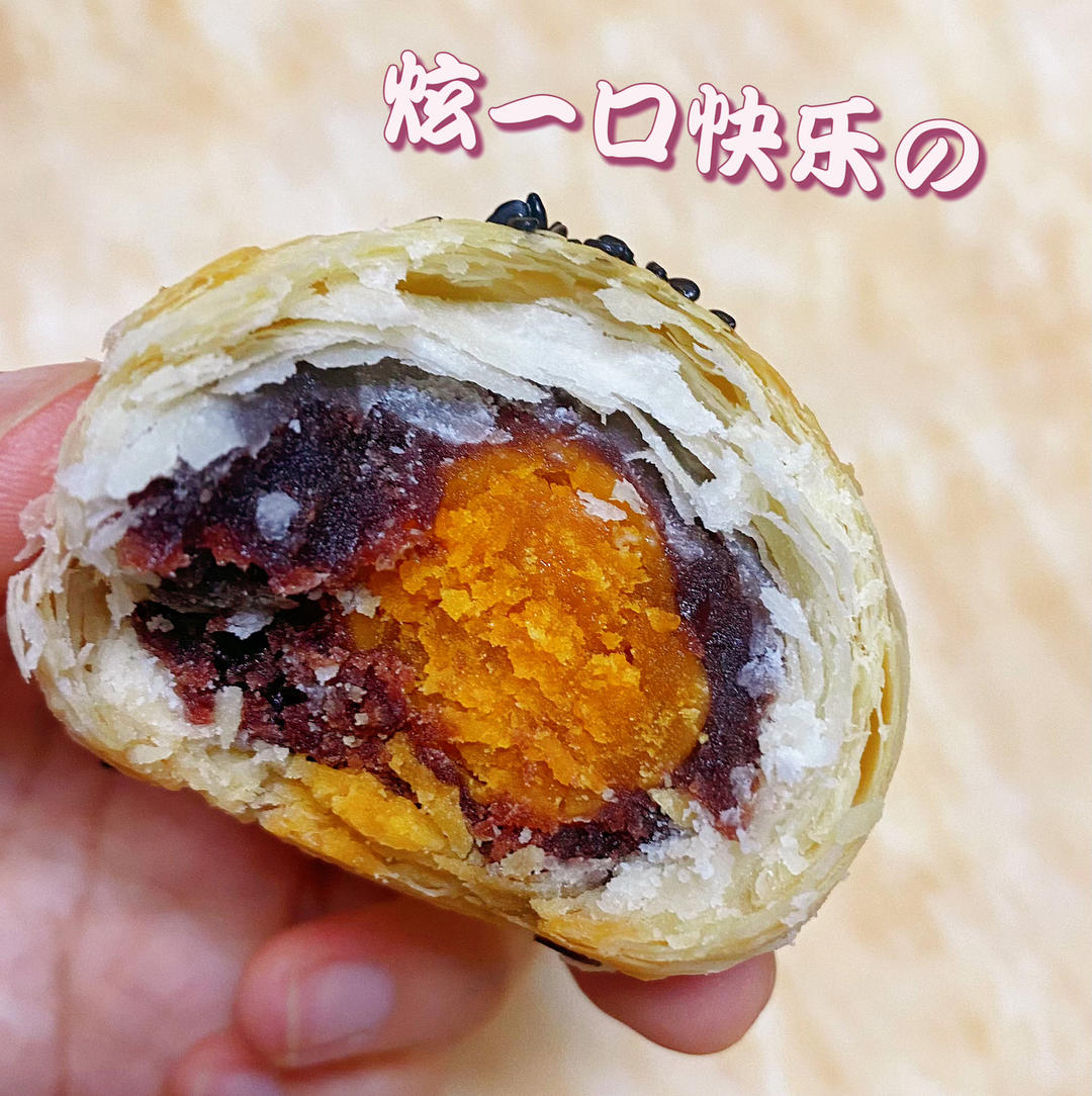 免揉免松弛超快手不破酥不混酥的蛋黄酥—新手一看包会