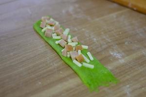 双重芝士菠菜小吐司🥬芝香浓郁🧀松软拉丝的做法 步骤6